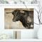 Designart - Spanish Bull Sketch - Animal Art On Canvas